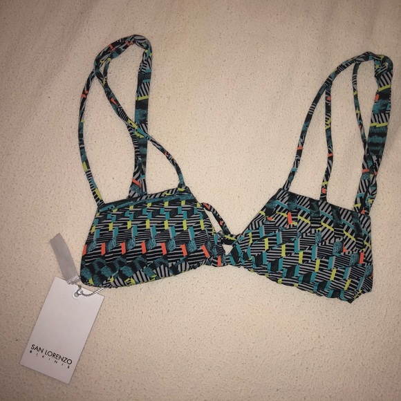 San Lorenzo triangle bikini top tribal reversible - Picture 3 of 6